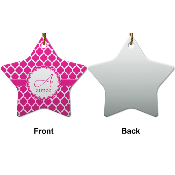 Moroccan Ceramic Flat Ornament - Star Front & Back (APPROVAL)
