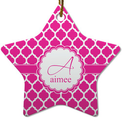 Moroccan Star Ceramic Ornament w/ Name and Initial