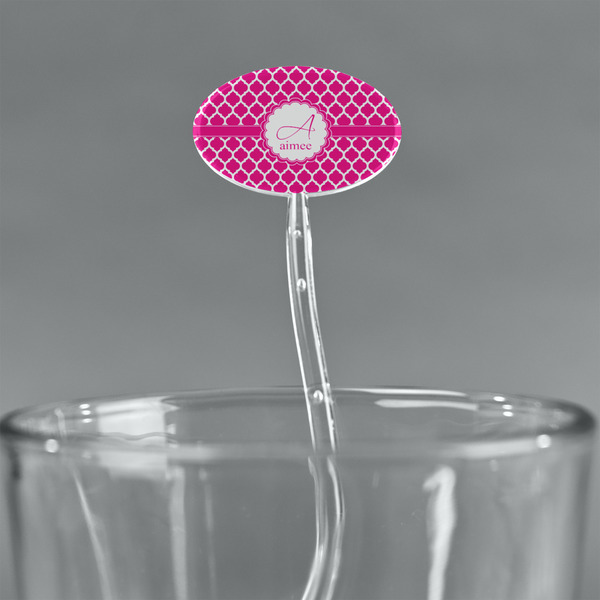 Moroccan Clear Plastic 7" Stir Stick - Oval - Main