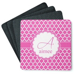 Moroccan Square Rubber Backed Coasters - Set of 4 (Personalized)
