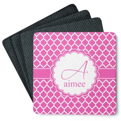 Moroccan Square Rubber Backed Coasters - Set of 4 (Personalized)