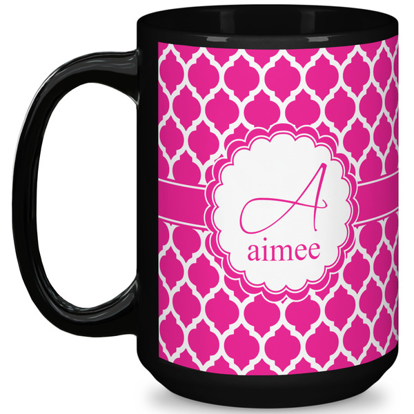 Custom Moroccan 15 Oz Coffee Mug - Black (Personalized)