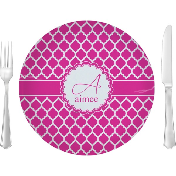 Custom Moroccan 10" Glass Lunch / Dinner Plates - Single or Set (Personalized)