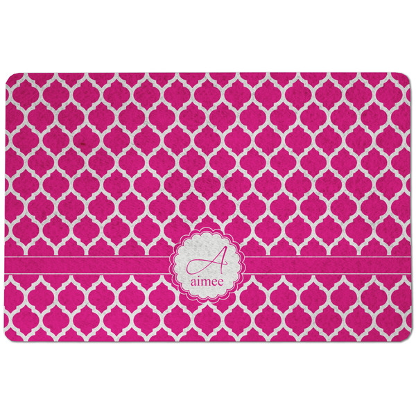 Custom Moroccan Dog Food Mat w/ Name and Initial