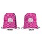 Moroccan Drawstring Backpack Front & Back Small