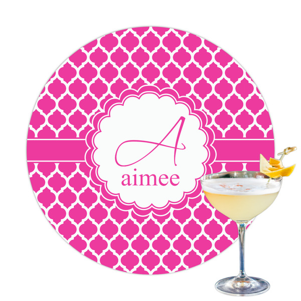 Custom Moroccan Printed Drink Topper - 3.25" (Personalized)