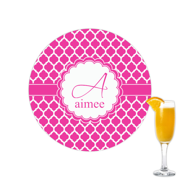 Custom Moroccan Printed Drink Topper - 2.15" (Personalized)