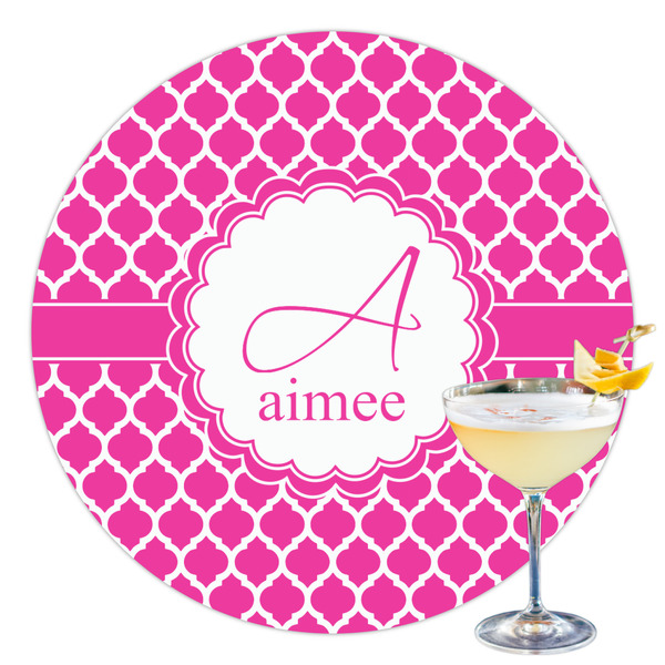 Custom Moroccan Printed Drink Topper - 3.5" (Personalized)