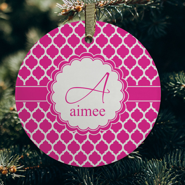 Moroccan Frosted Glass Ornament - Round (Lifestyle)