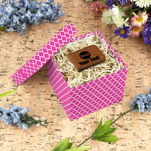 Moroccan Gift Boxes with Lid - Canvas Wrapped - Small - In Context