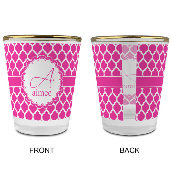 Moroccan Glass Shot Glass - with gold rim - APPROVAL