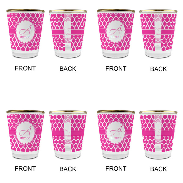 Moroccan Glass Shot Glass - with gold rim - Set of 4 - APPROVAL