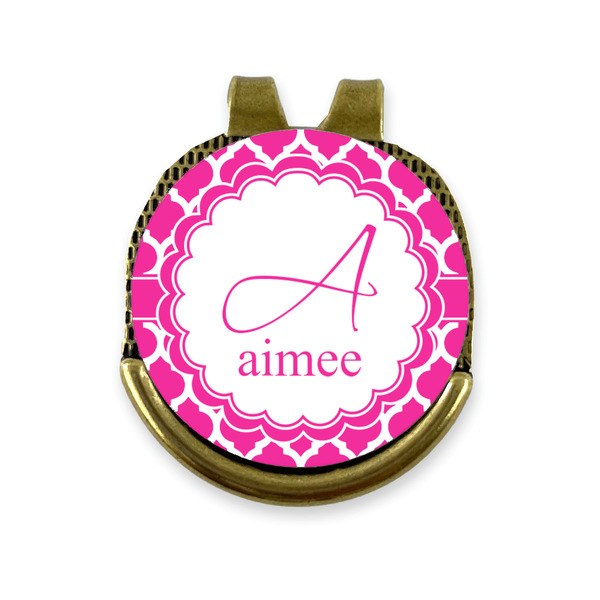 Custom Moroccan Golf Ball Marker - Hat Clip - Gold