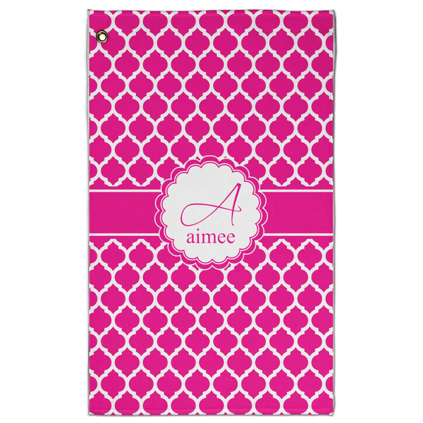 Custom Moroccan Golf Towel - Poly-Cotton Blend w/ Name and Initial