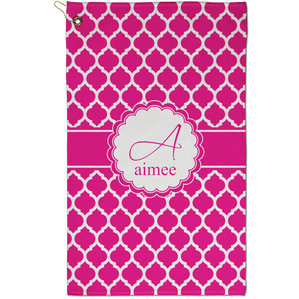 Custom Moroccan Golf Towel - Poly-Cotton Blend - Small w/ Name and Initial