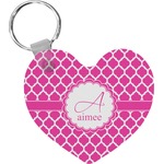 Moroccan Heart Plastic Keychain w/ Name and Initial