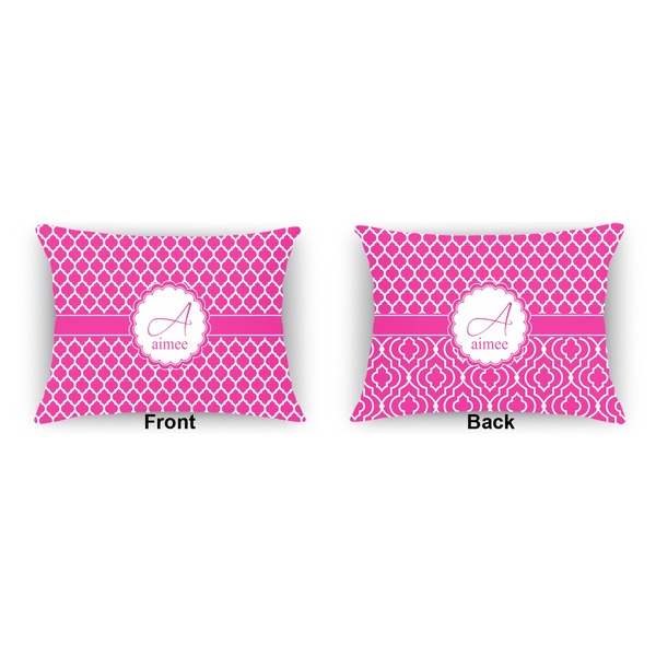 Moroccan  Indoor Rectangular Burlap Pillow (Front and Back)