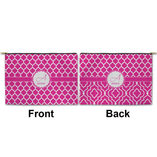 Moroccan Large Zipper Pouch Approval (Front and Back)