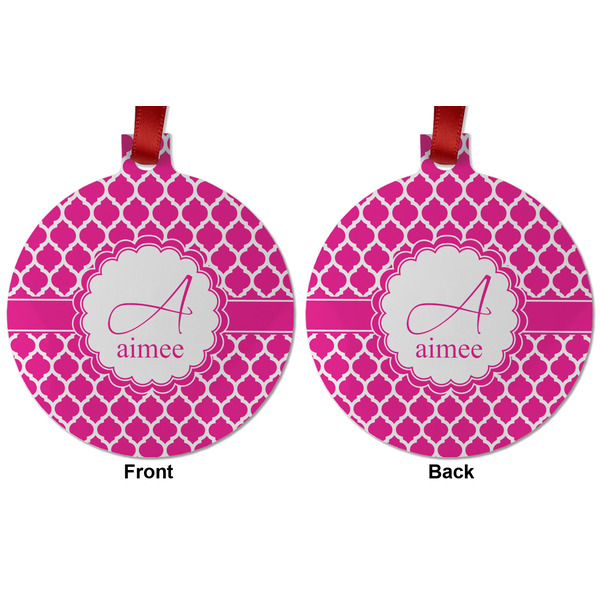 Moroccan Metal Ball Ornament - Front and Back