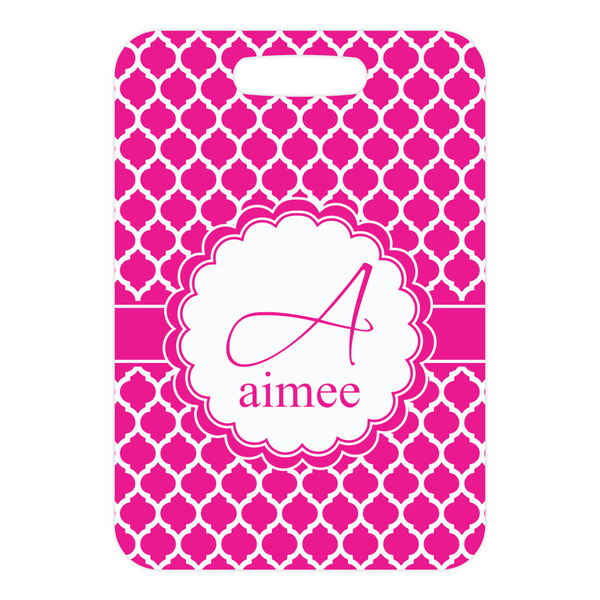 Moroccan Metal Luggage Tag - Front Without Strap