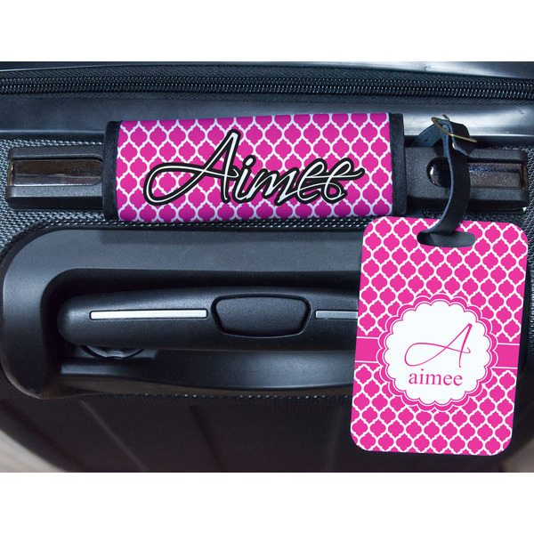 Moroccan Metal Luggage Tag & Handle Wrap - In Context