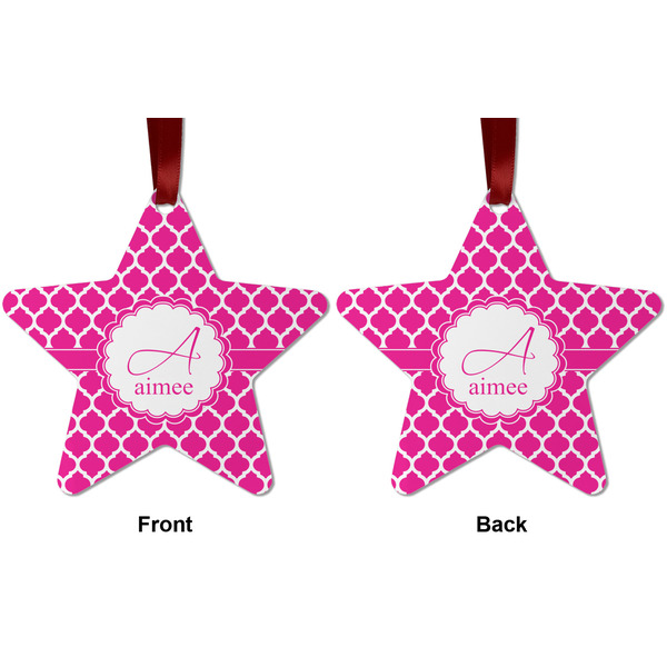 Moroccan Metal Star Ornament - Front and Back