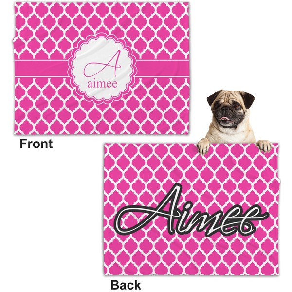 Moroccan Microfleece Dog Blanket - Regular - Front & Back