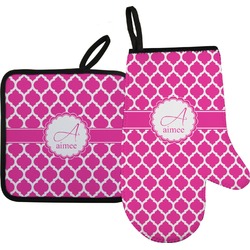 Moroccan Oven Mitt & Pot Holder Set w/ Name and Initial