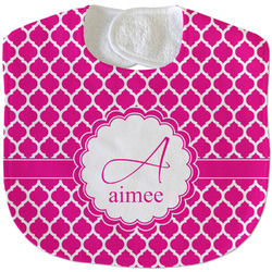 Moroccan Velour Baby Bib w/ Name and Initial