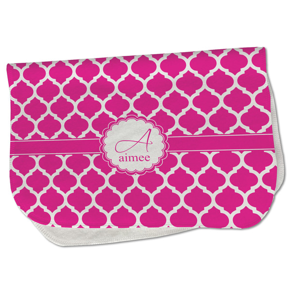 Custom Moroccan Burp Cloth - Fleece w/ Name and Initial