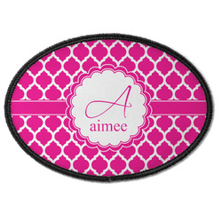 Moroccan Iron On Oval Patch w/ Name and Initial