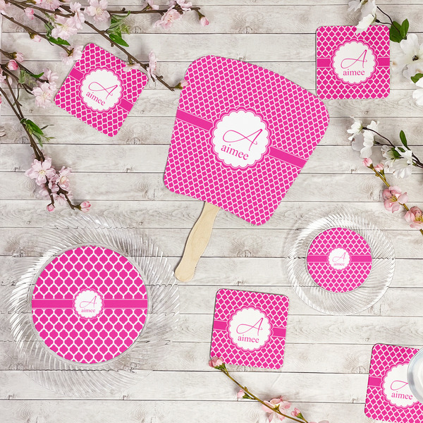 Moroccan Party Supplies Combination Image - All items - Plates, Coasters, Fans