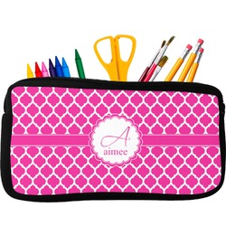 Moroccan Neoprene Pencil Case - Small w/ Name and Initial