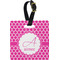 Moroccan Plastic Luggage Tag - Square w/ Name and Initial