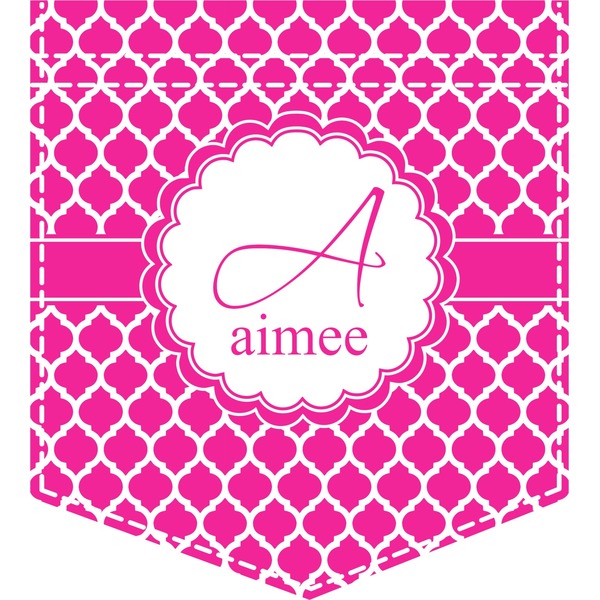 Custom Moroccan Iron On Faux Pocket (Personalized)