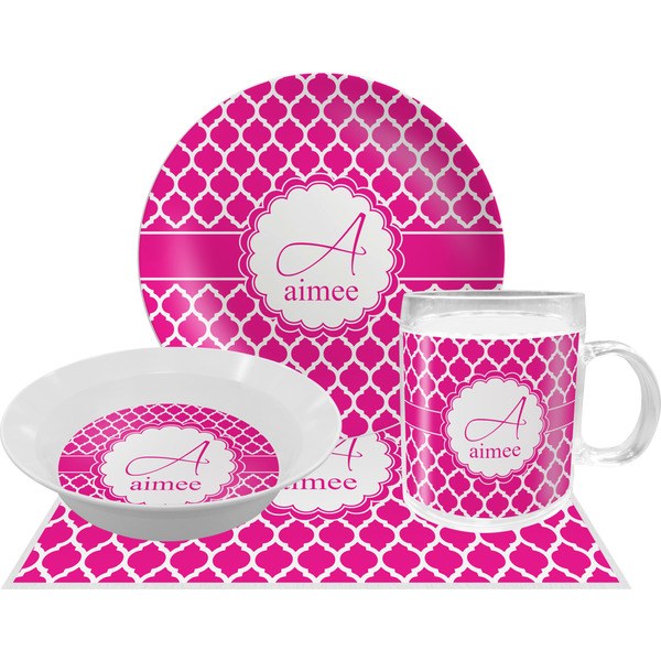 Custom Moroccan Dinner Set - Single 4 Pc Setting w/ Name and Initial
