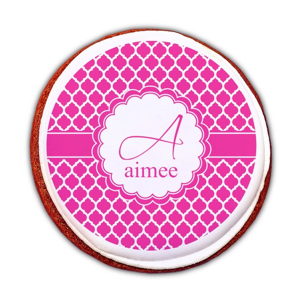 Moroccan Printed Icing Circle - Medium - On Cookie