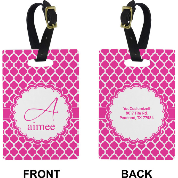 Moroccan Rectangle Luggage Tag (Front + Back)