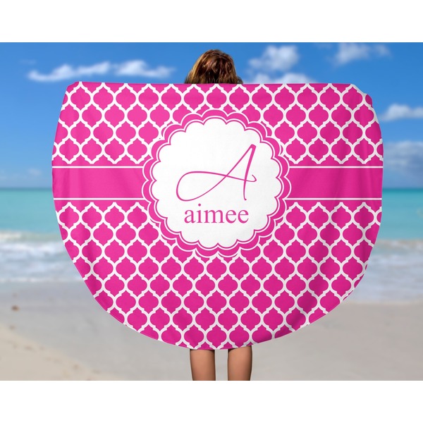 Moroccan Round Beach Towel - In Use