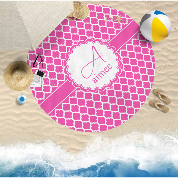 Moroccan Round Beach Towel Lifestyle