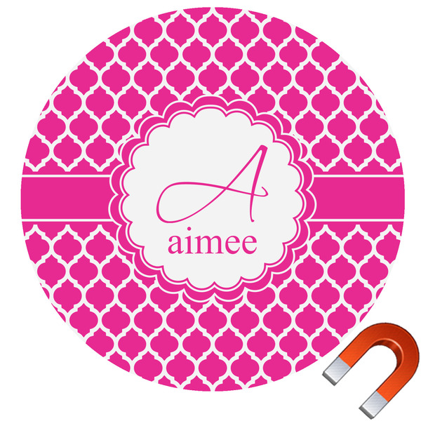 Custom Moroccan Round Car Magnet - 10" (Personalized)