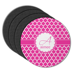 Moroccan Round Rubber Backed Coasters - Set of 4 (Personalized)