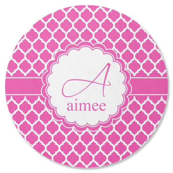 Custom Moroccan Round Rubber Backed Coaster (Personalized)