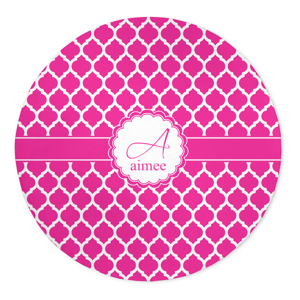 Custom Moroccan 5' Round Indoor Area Rug (Personalized)