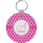 Moroccan Round Plastic Keychain (Personalized)