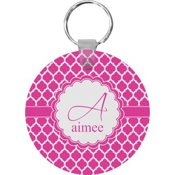 Moroccan Round Plastic Keychain (Personalized)