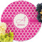 Moroccan Round Linen Placemats - Front (w flowers)