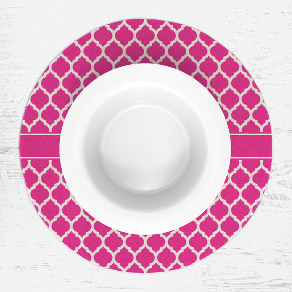 Moroccan Round Linen Placemats - LIFESTYLE (single)