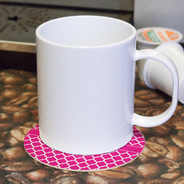 Moroccan Round Paper Coaster - With Mug