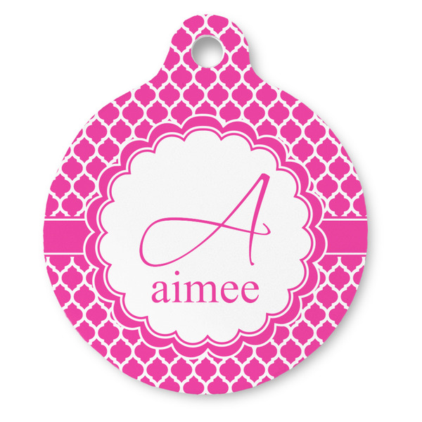 Custom Moroccan Round Pet ID Tag - Large (Personalized)
